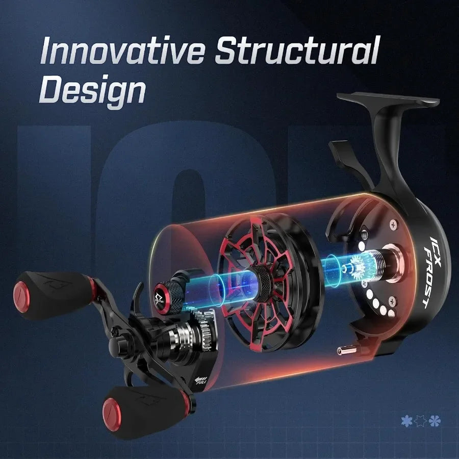 ICX Frost Ice Fishing Reel With Magnetic Drop System