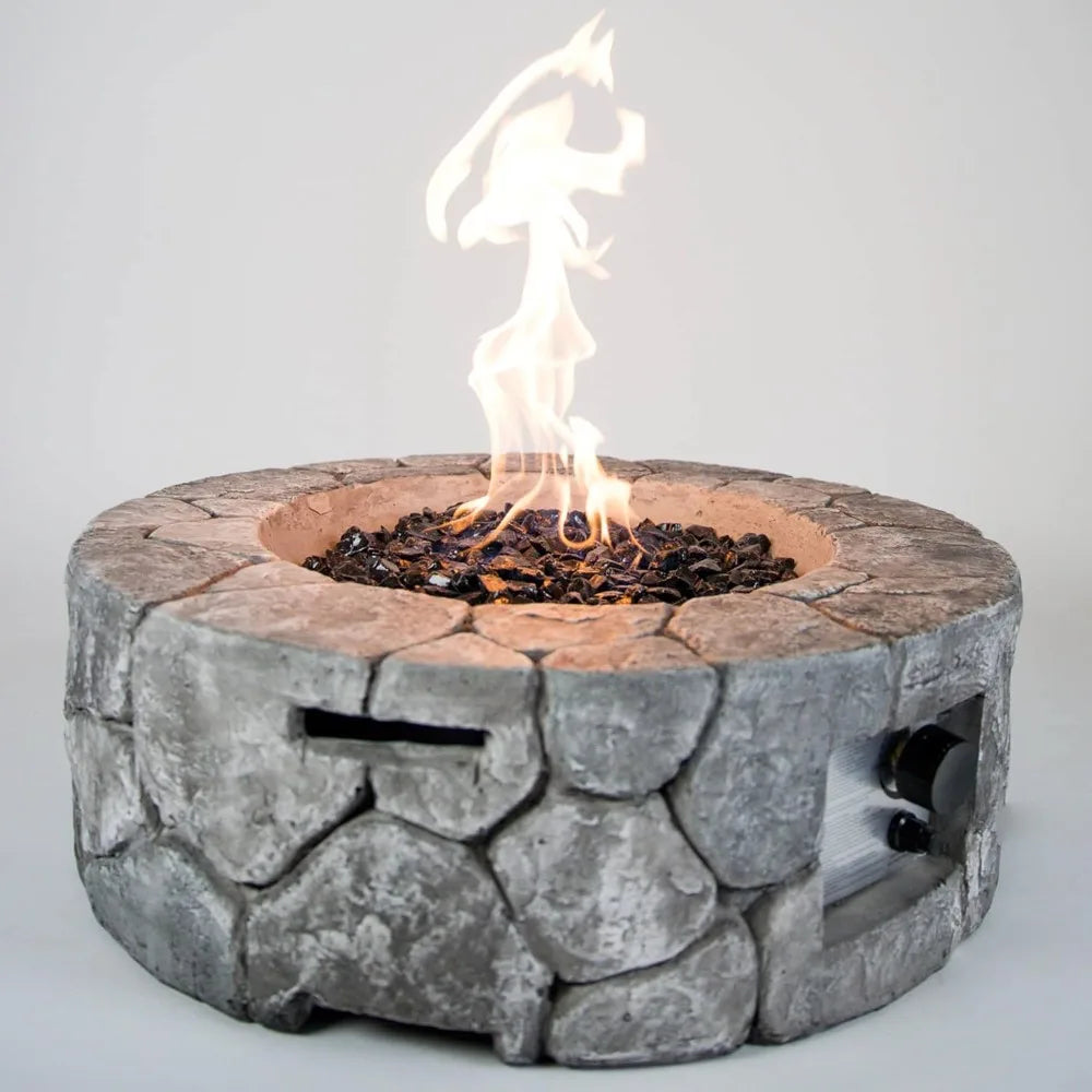 Edinburgh Propane Fire Pit Table 40,000 BTU Crystals Included MGO Construction