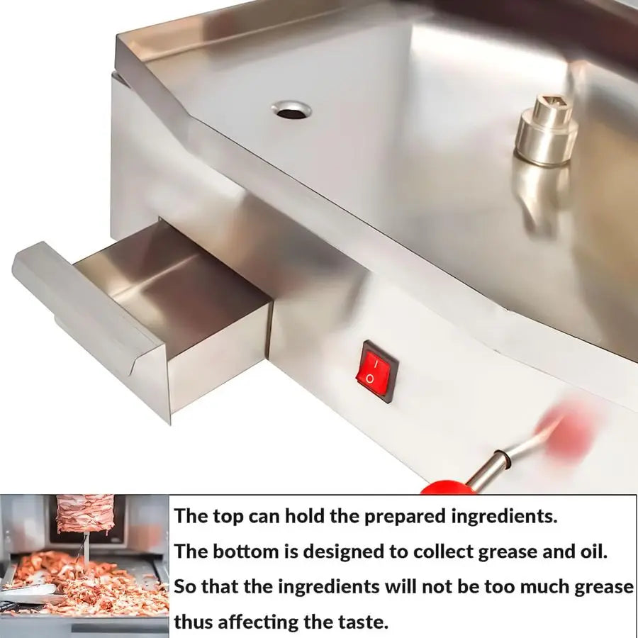 Propane gyro machines Gas Vertical Barbecue Grill Doner Kebab Gyro Grill Rotating Kebab Machine with 3 Burners