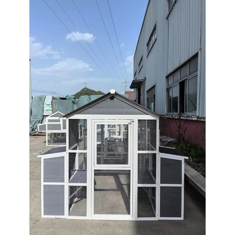 Extra Large Wooden Chicken Coop With 2 Nesting Boxes