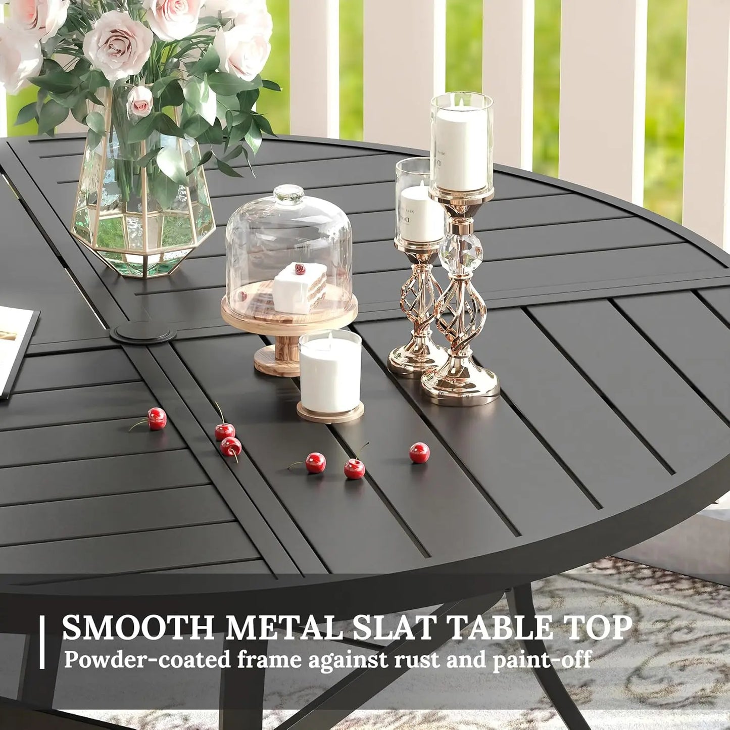 Outdoor Patio Dining Set For Four With Round Table