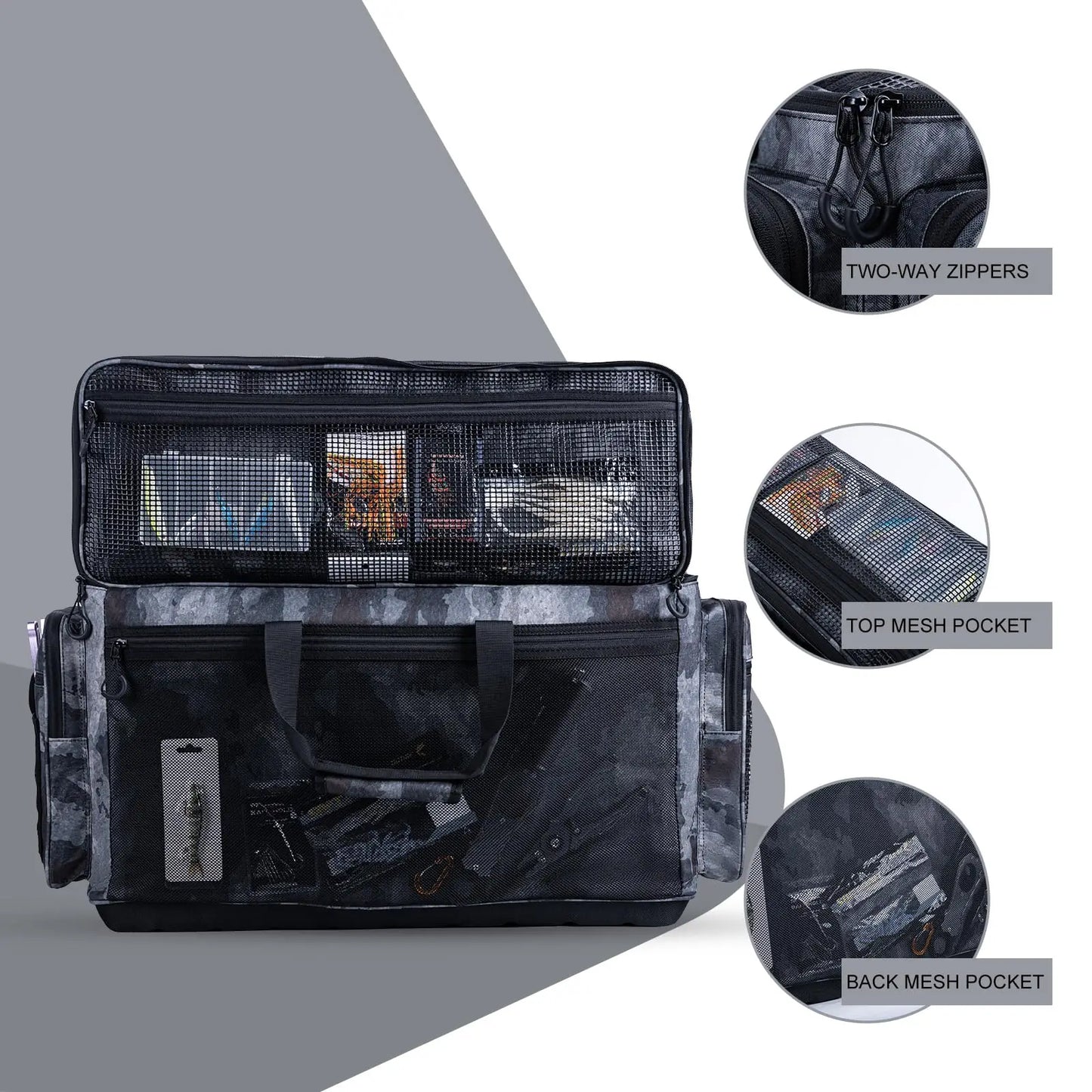 Goture Large Capacity Fishing Tackle Bag Waterproof EVA Hard Bottom