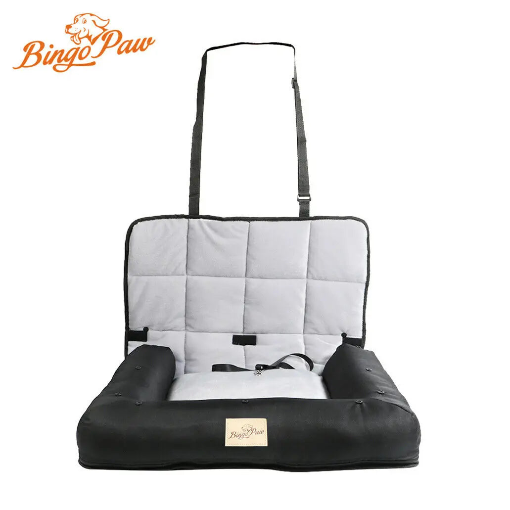 Waterproof Dog Car Seat Bed With Pad Cover 3 Flexible Sizes