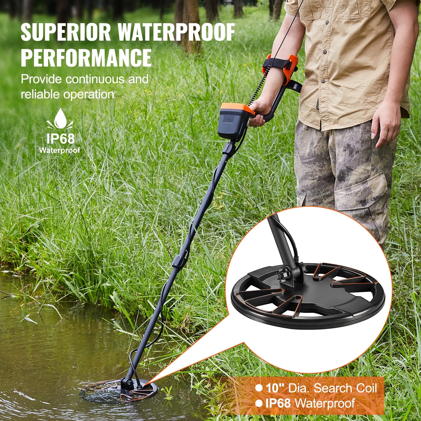 VEVOR Metal Detector For Adults And Kids LCD Display