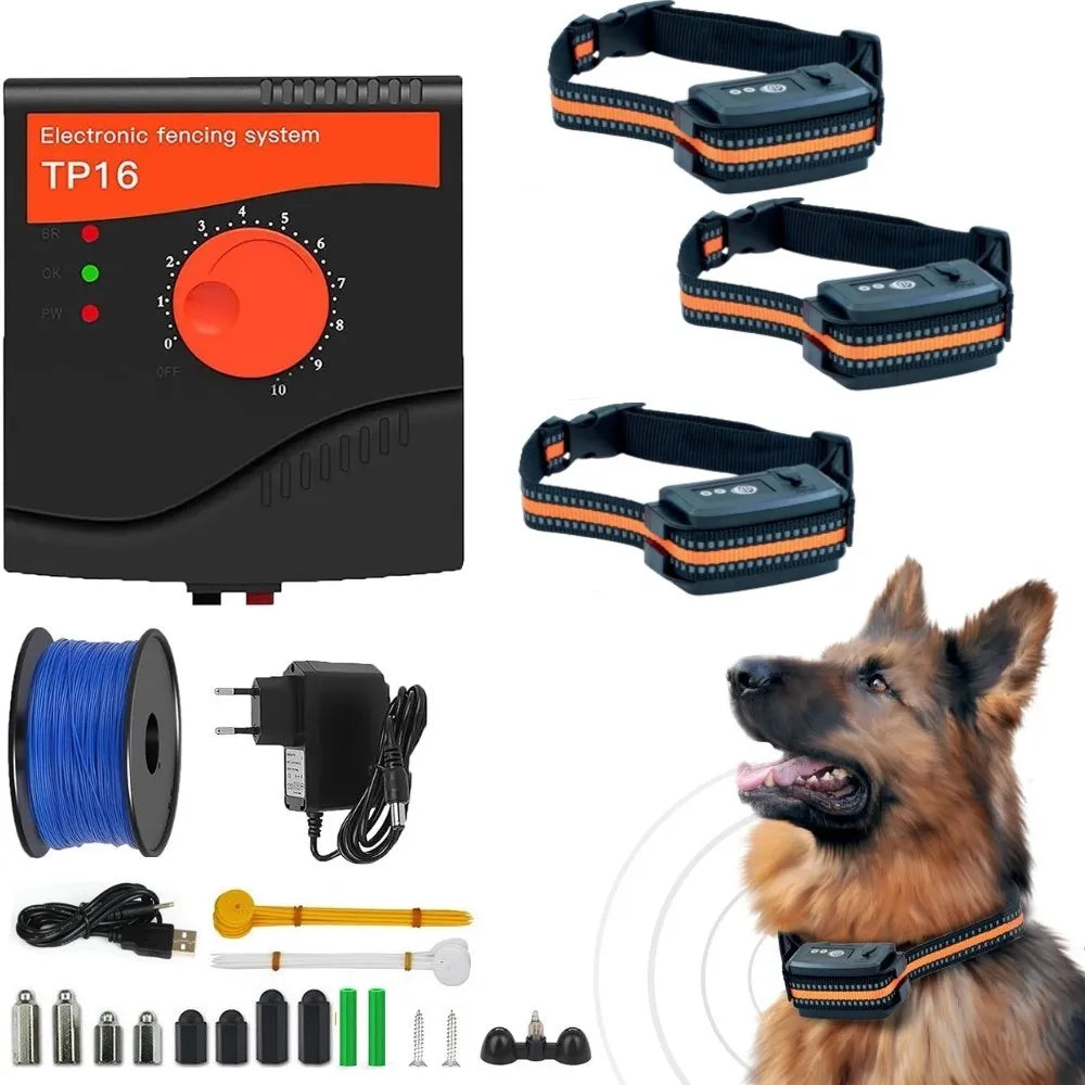 In-Ground Electric Dog Fence With Rechargeable Collar