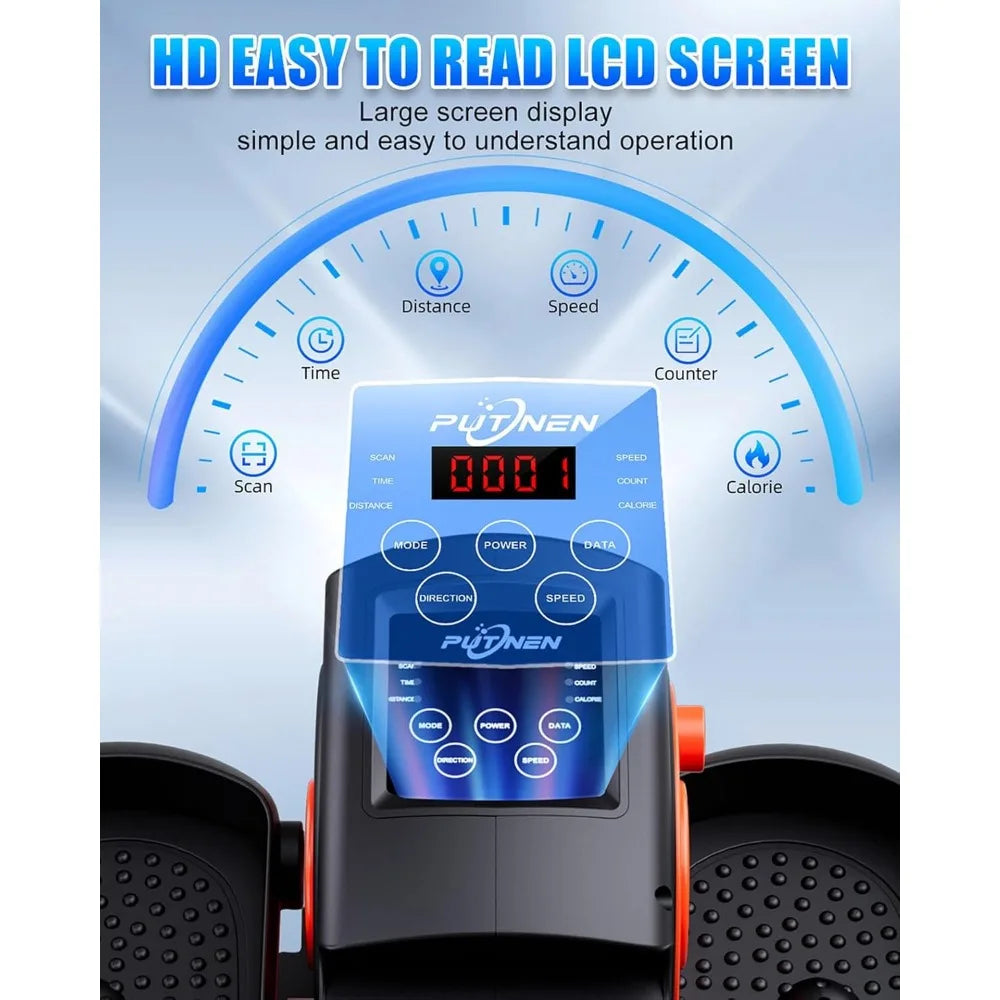 Under the table elliptical machine, 12 adjustable, quiet portable elliptical machines with remote control pedal exercise