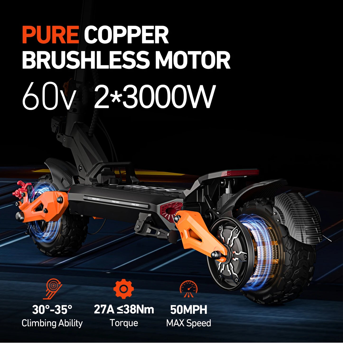 6000W Dual Motor Electric Scooter H9 For Adults