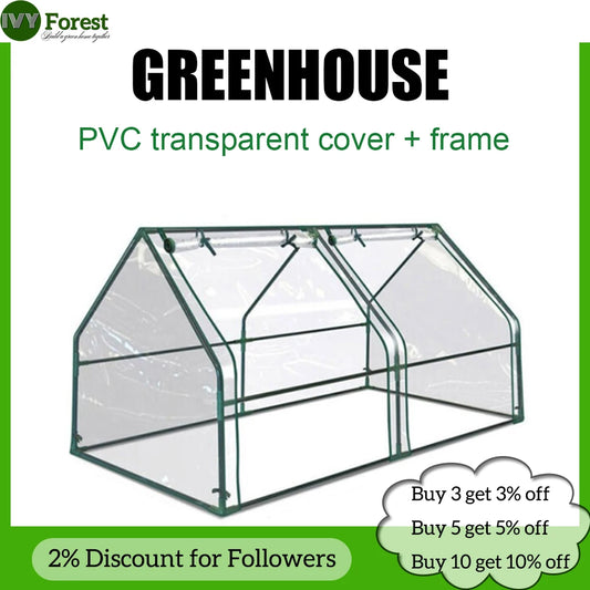 180x90x90cm Greenhouse with PVC Transparent Plant Cover and Frame for Indoor Outdoor Gardens Vegetable Plant Seeds Growing