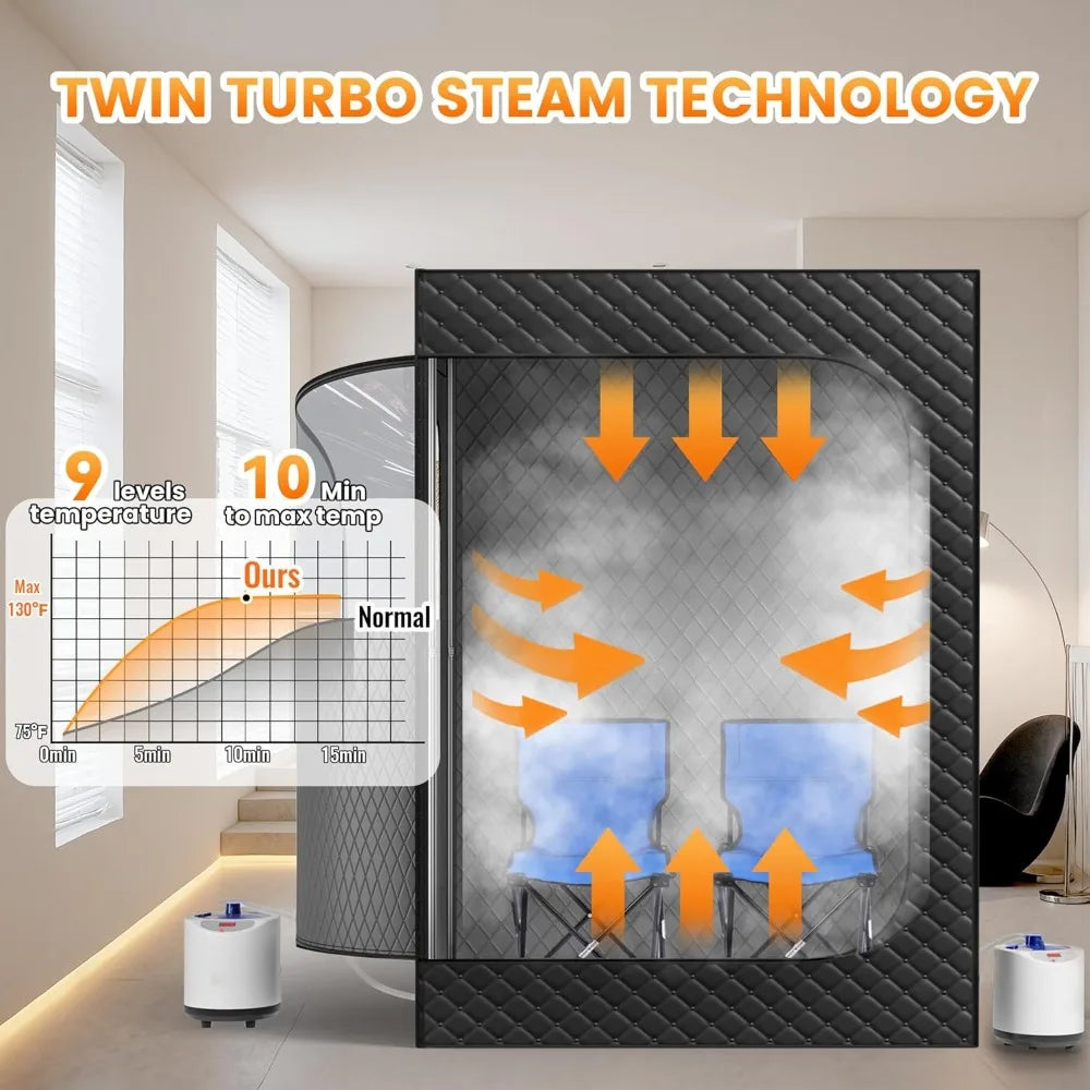Portable Steam Sauna for Home Spa Two-Person