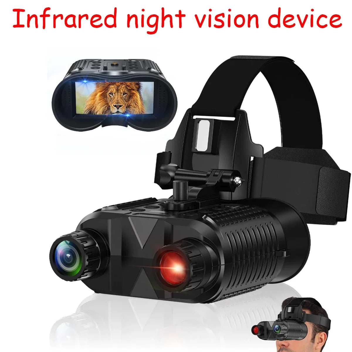 NV8160 Head Mounted Dual Tube Night Vision Device 8X Helmet