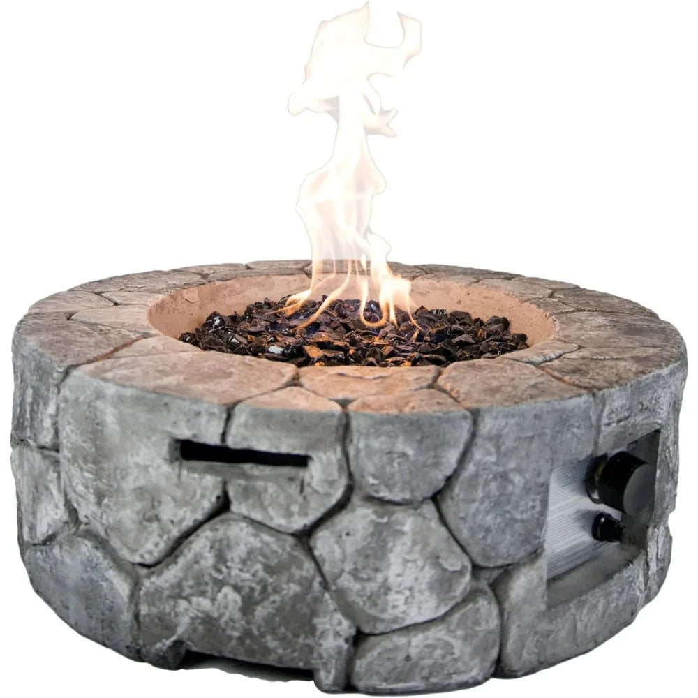 Edinburgh Propane Fire Pit Table 40,000 BTU Crystals Included MGO Construction