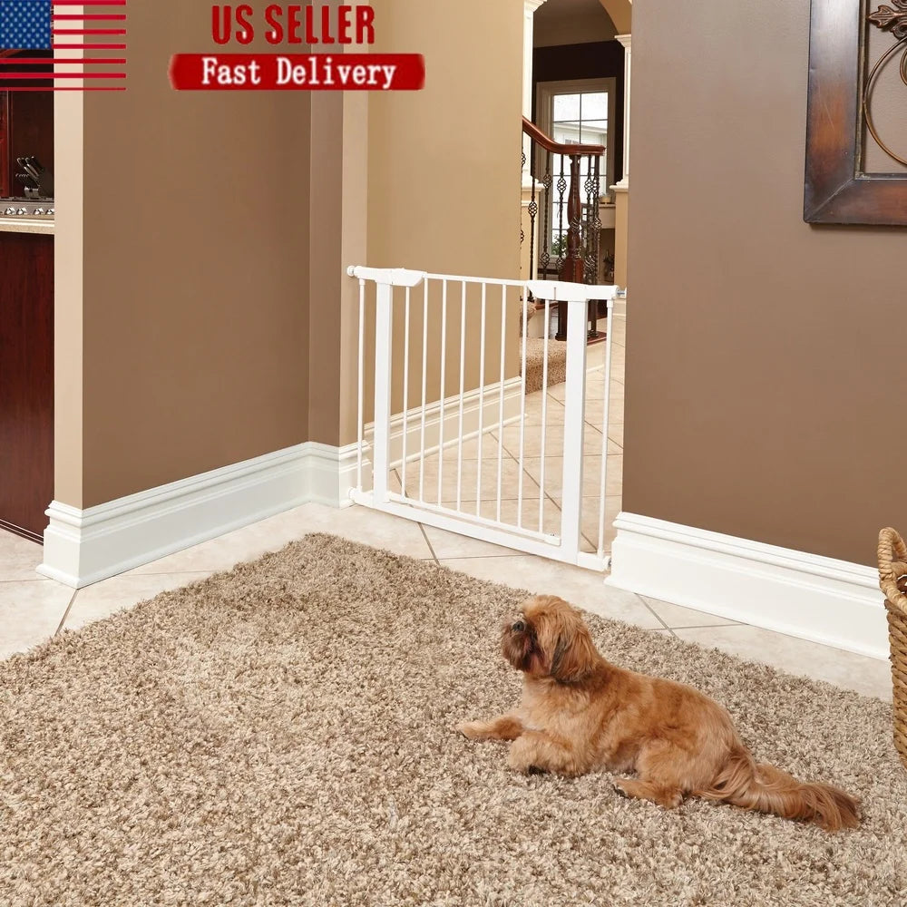 Walk Through Steel Pet Gate Pressure Mounted Dog Gate