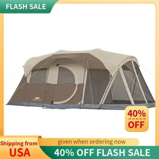 YJX Coleman WeatherMaster Six Person Tent Screened Porch