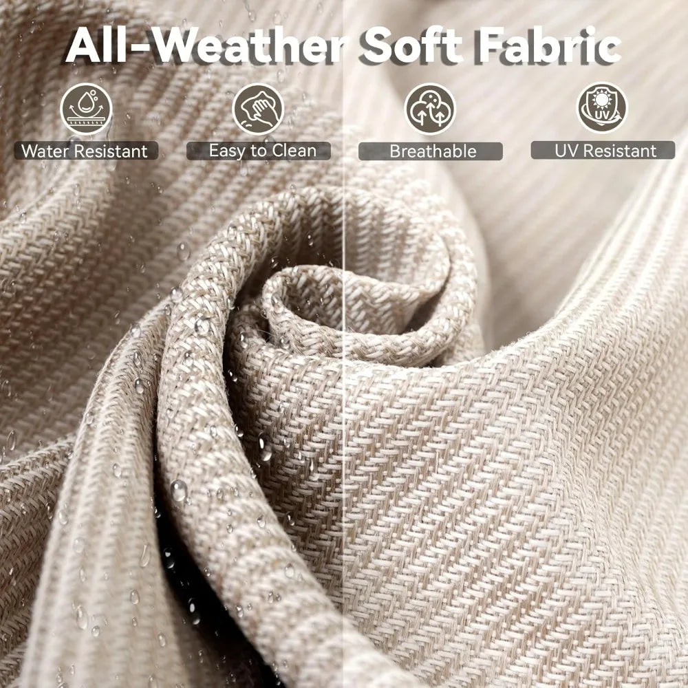 Outdoor Patio 5 Piece All Weather Wicker Swivel Chairs