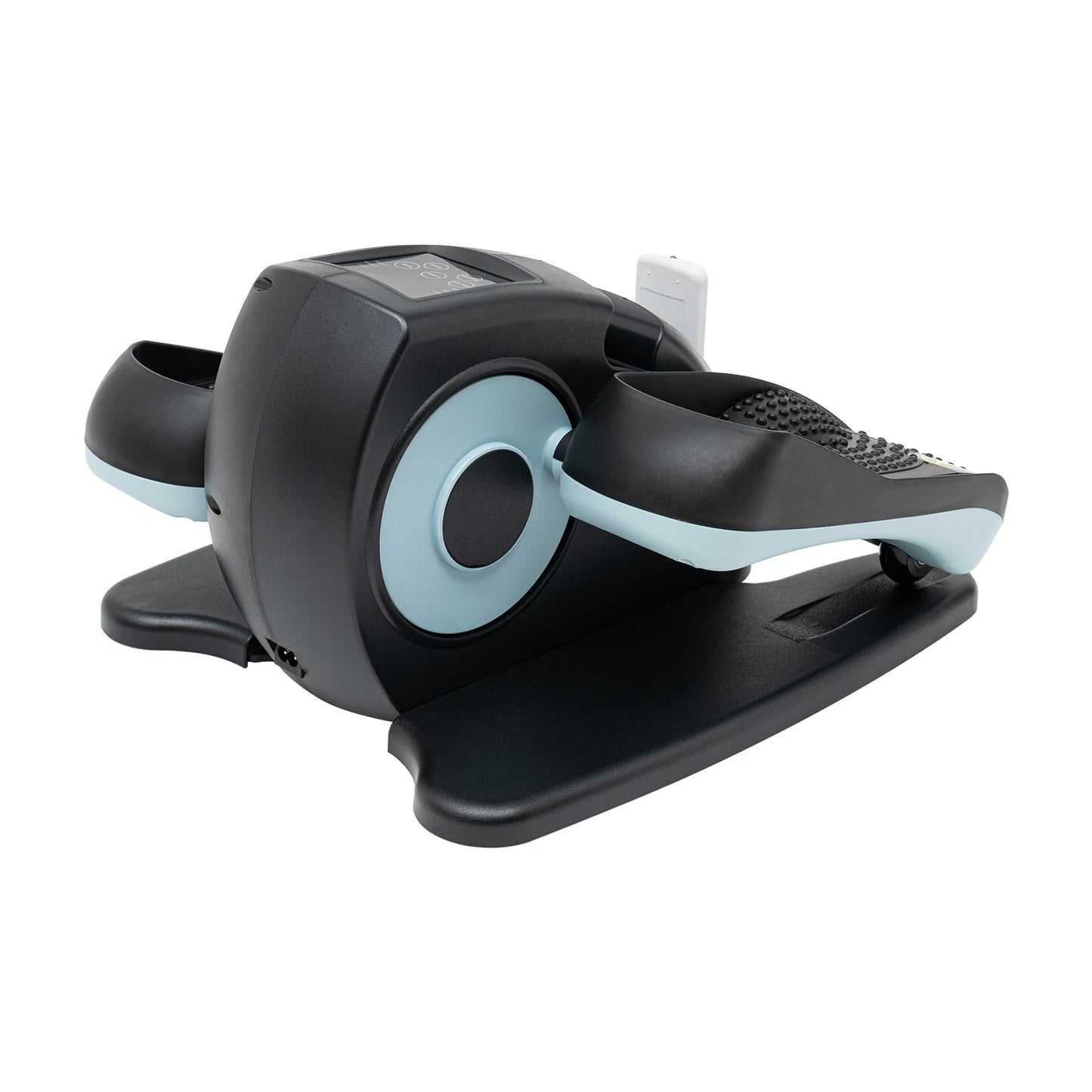 Under Desk Elliptical Machine, Electric Sitting Leg Foot Pedal Exercise Equipment with Remote Control, for Home Office, Blue