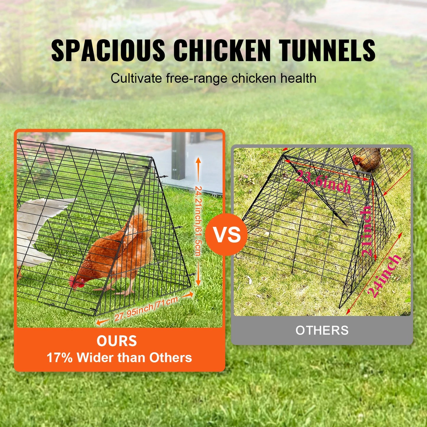 SucceBuy Chicken Tunnels for Yard and Outdoor Runs
