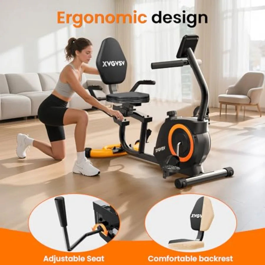 SHXI Recumbent Exercise Bike With 16-Level Resistance