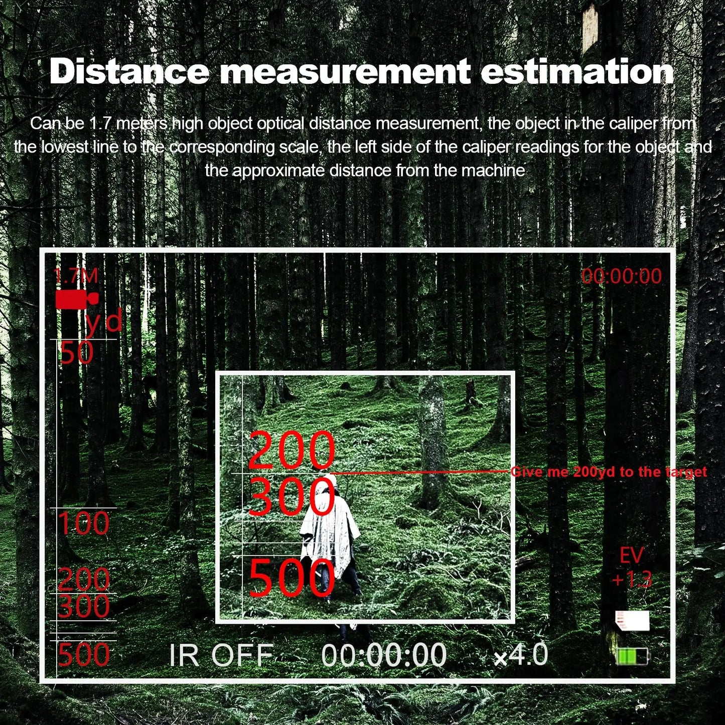 Digital Night Vision Scope for Hunting, Audio & Video Recording Camera Function, 850nm Night Vision Monocular, 4 Imaging Modes