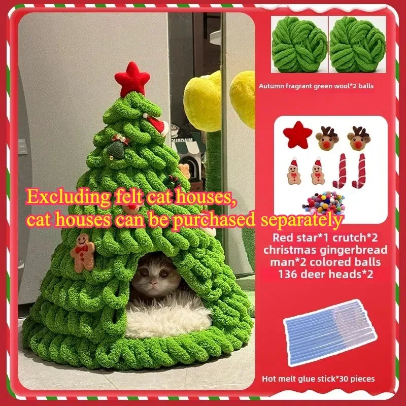 Guangdong DIY Christmas Cat Nest Kit For Handmade Cathouse