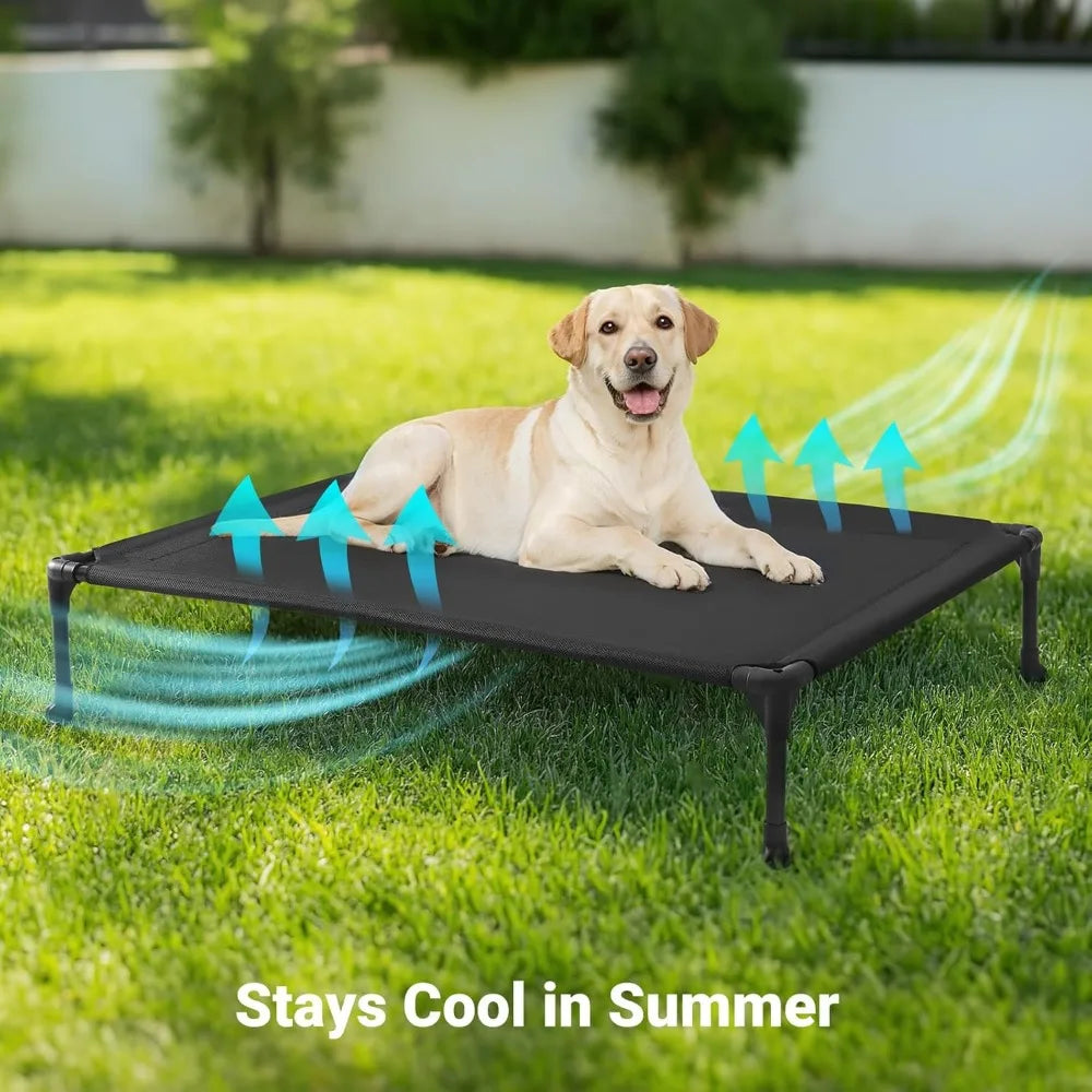 Outdoor Elevated Dog Cot Bed For Large Dogs Cooling Hammock