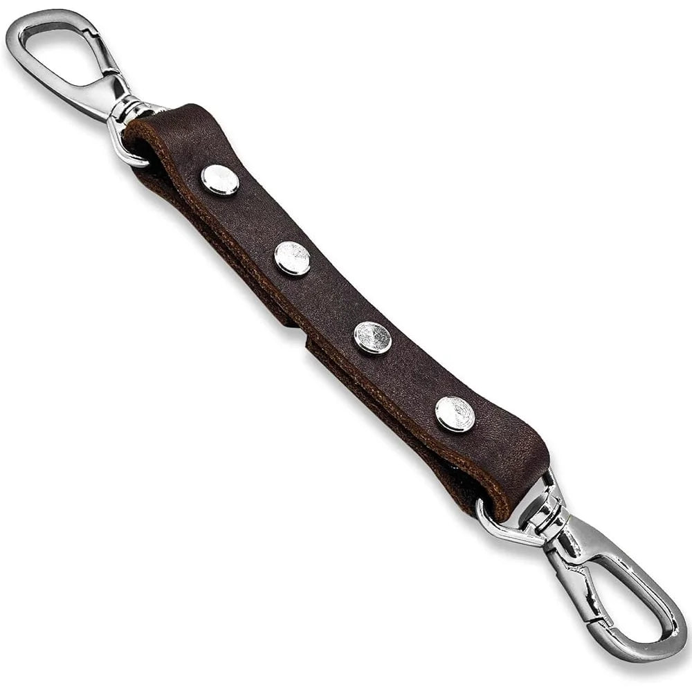 Durable Leather Dog Collar Clip Escape Proof Harness