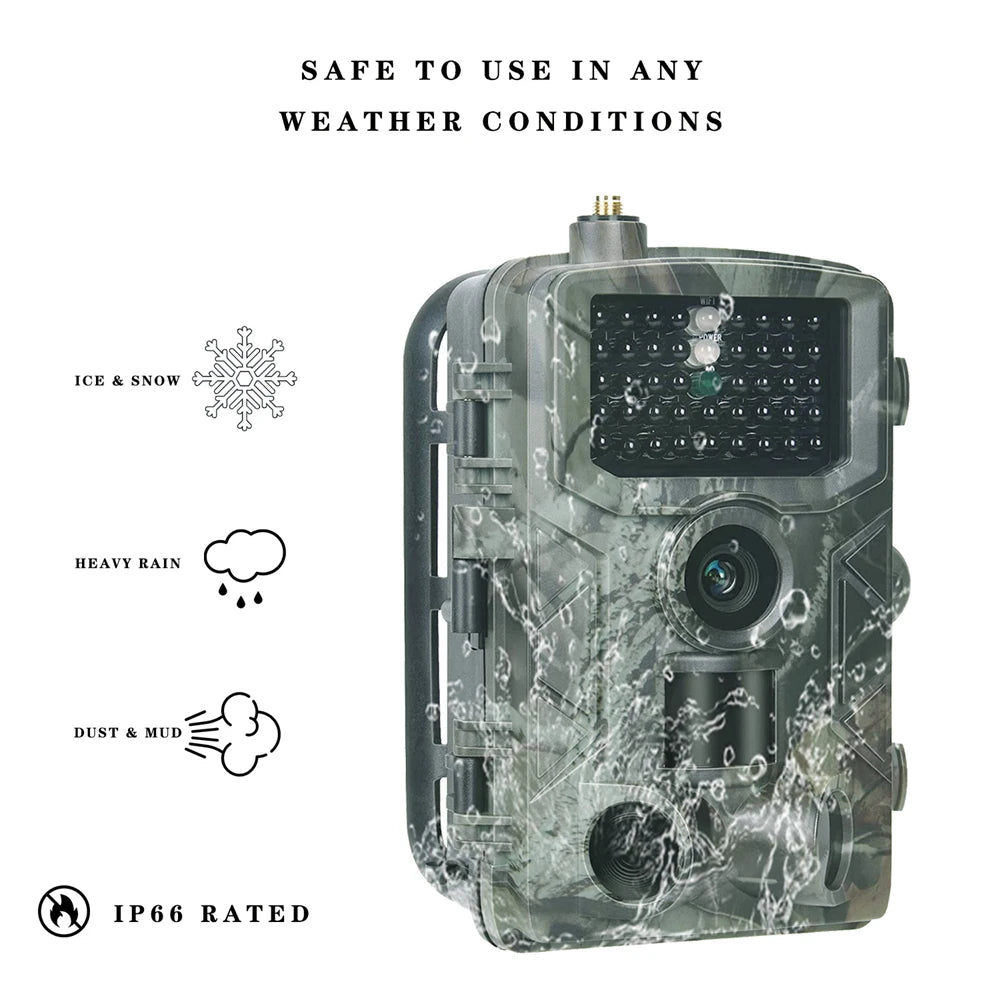 30MP 2K 4G Outdoor Infrared Hunting Camera With App Control