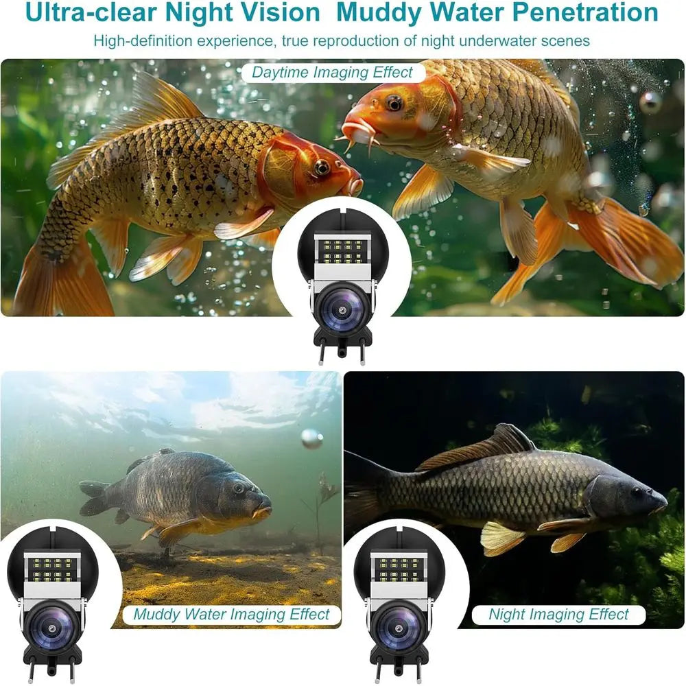 HD LCD Portable Fish Finder 100ft Cable Infrared Night Vision