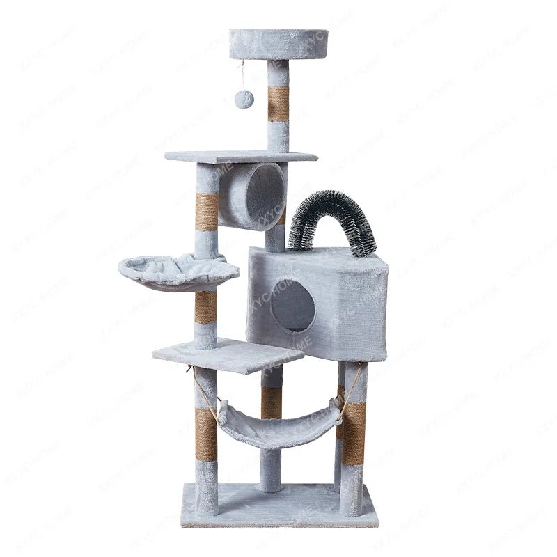 Large Cat Tree Tower With Hammocks And Scratch Pad Deluxe