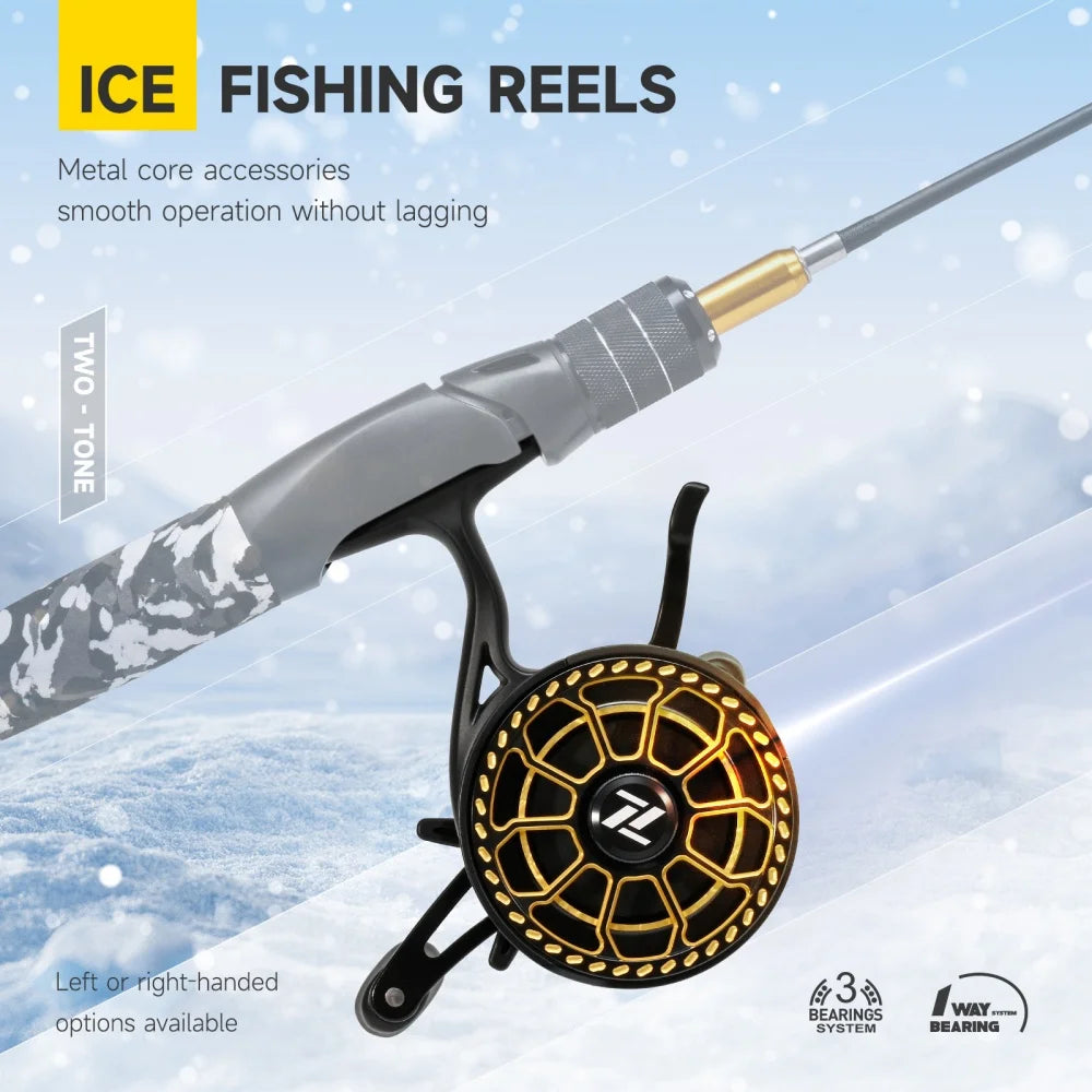 Ice Fishing Reel With Magnetic Drag System Three To One