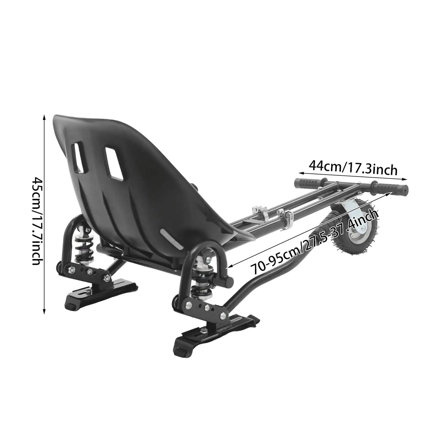 Bymaocar Hoverboard Seat Attachment Go Kart With Adjustable Frame