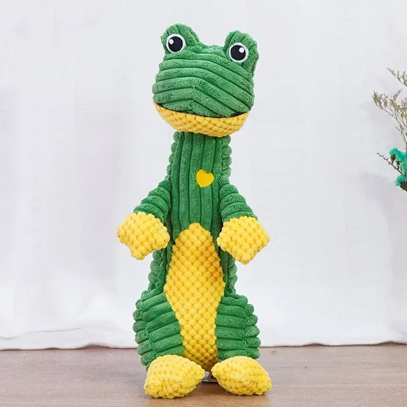 Squeaky Pet Toys for Medium Large Dogs Plush Puppy Chew Toys Animal Shape Accessories Lion Dinosaur