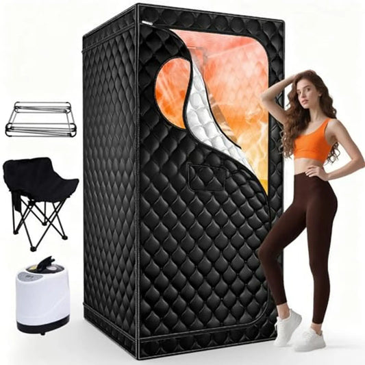 Portable Personal Sauna Tent With 3L Steamer 1300W Home Spa