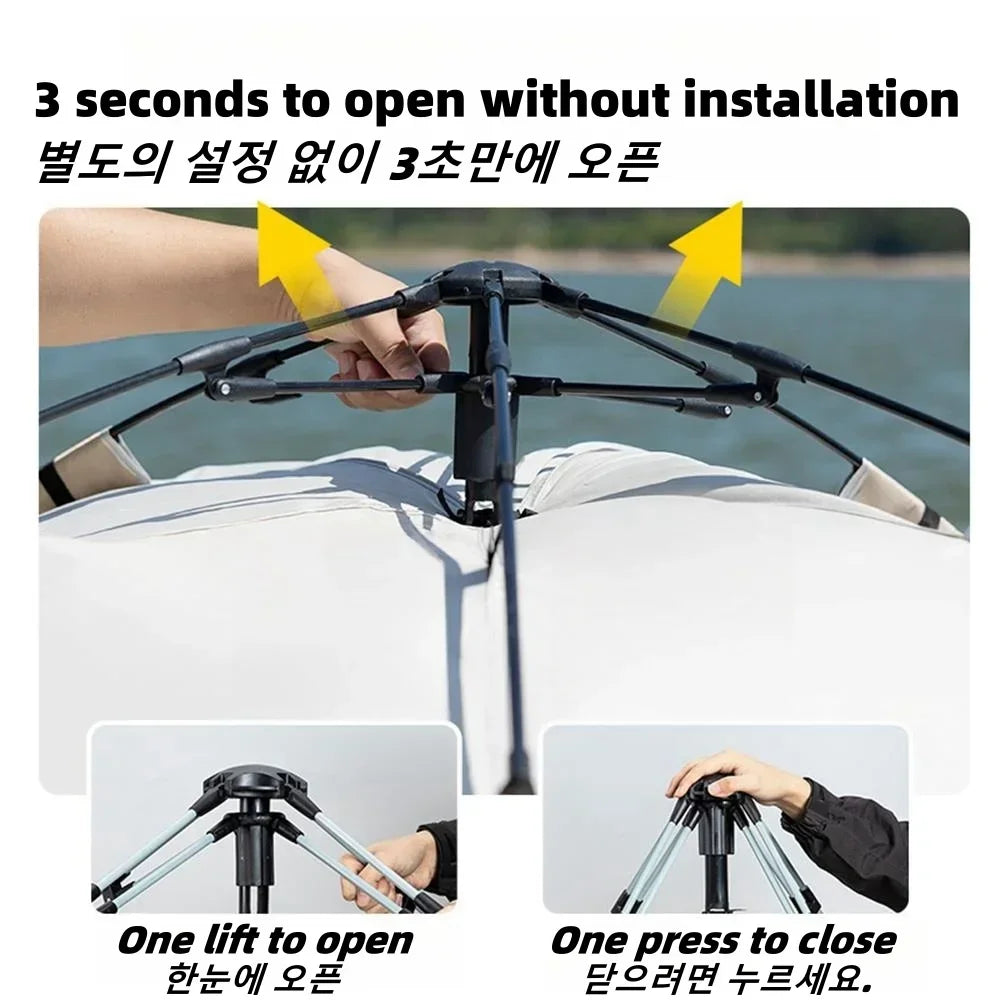 Waterproof Camping Tent For 2 3 Person One Touch Ultralight