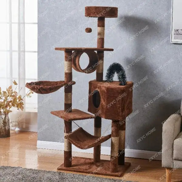 Large Cat Tree Tower With Hammocks And Scratch Pad Deluxe