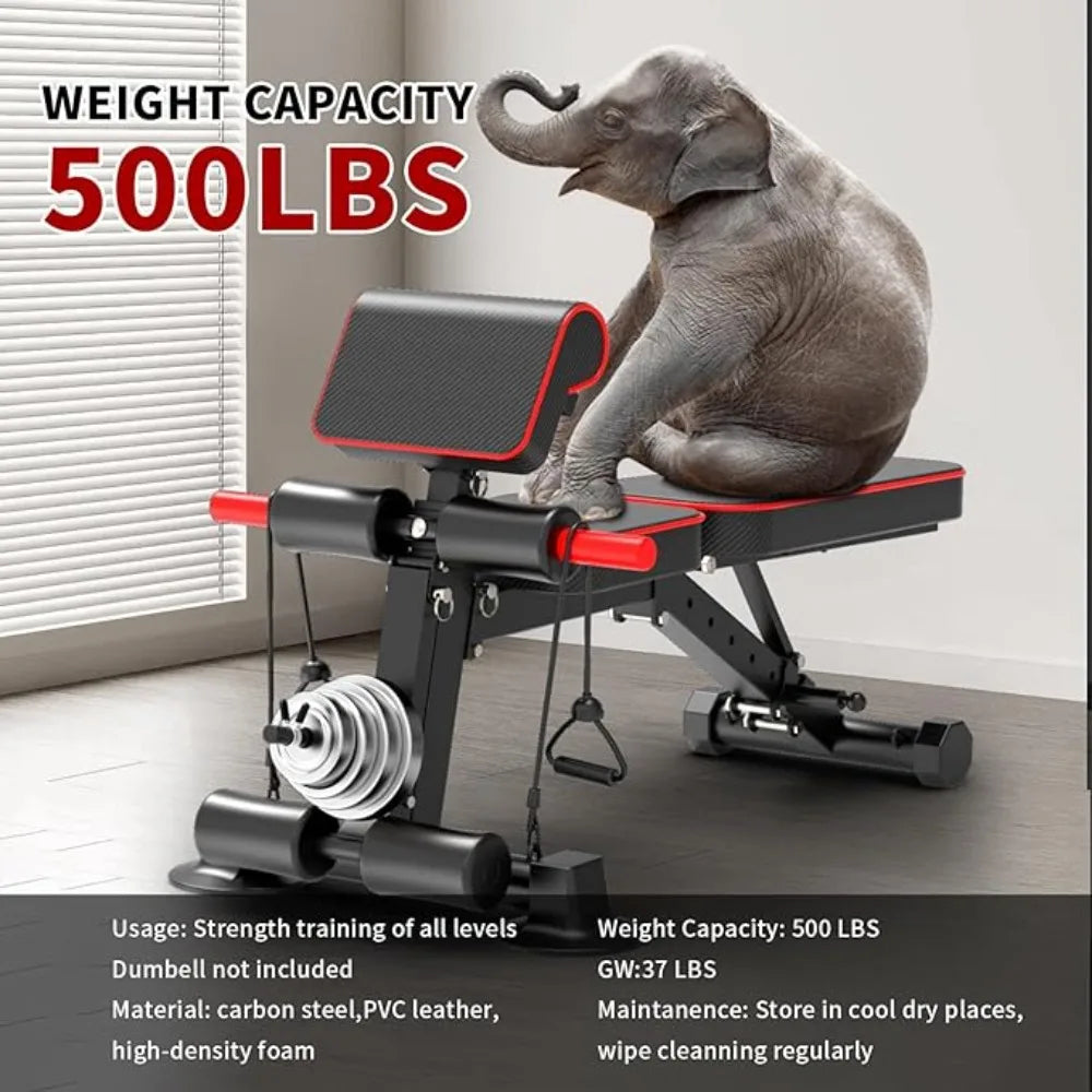 Hign-concerned Adjustable Weight Bench Foldable Incline Decline for Home Gym