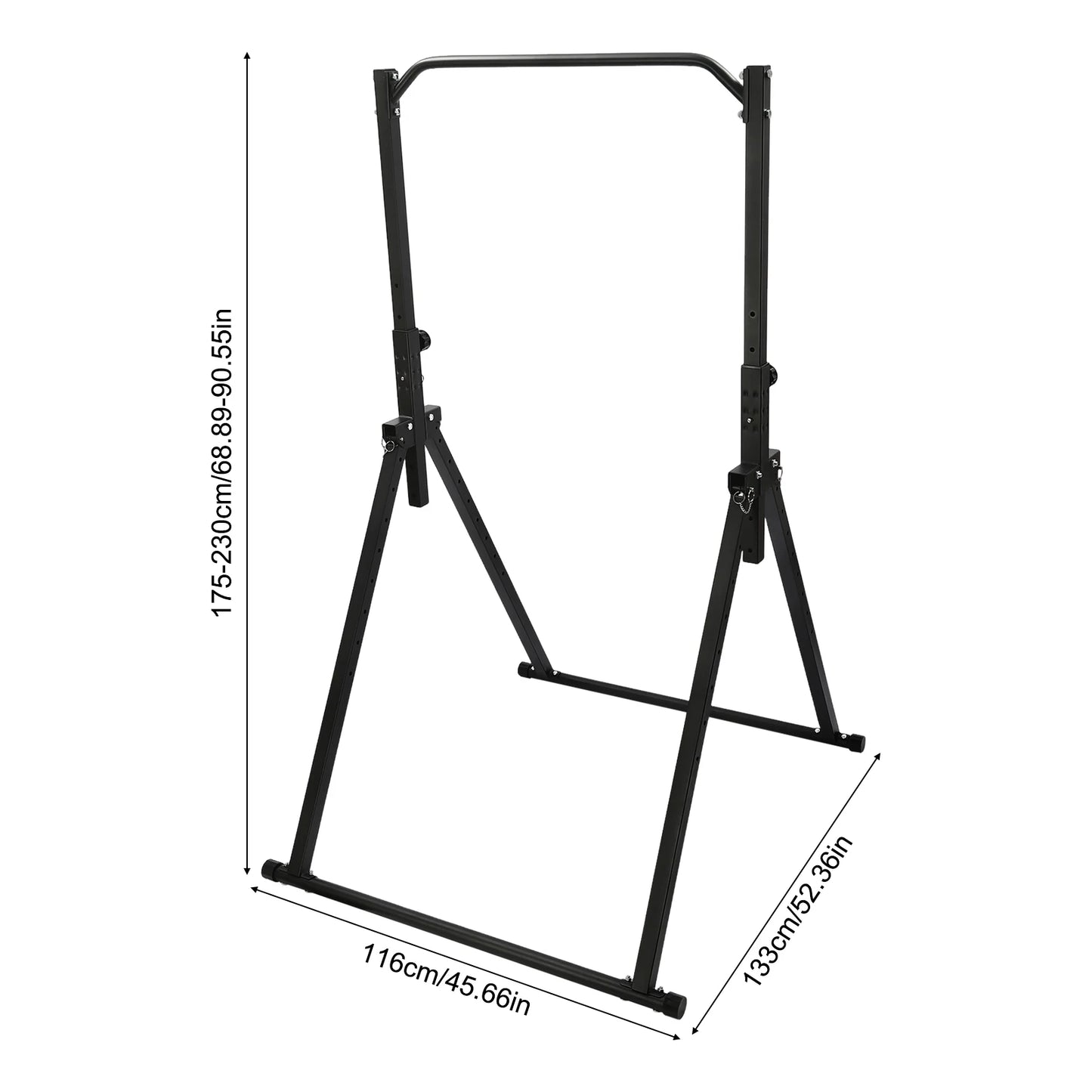 Triangular Pull Up Station 200kg Adjustable Single Bar Carbon Steel Pull Up Bar for Home Gym Strength Training Workout Equipment