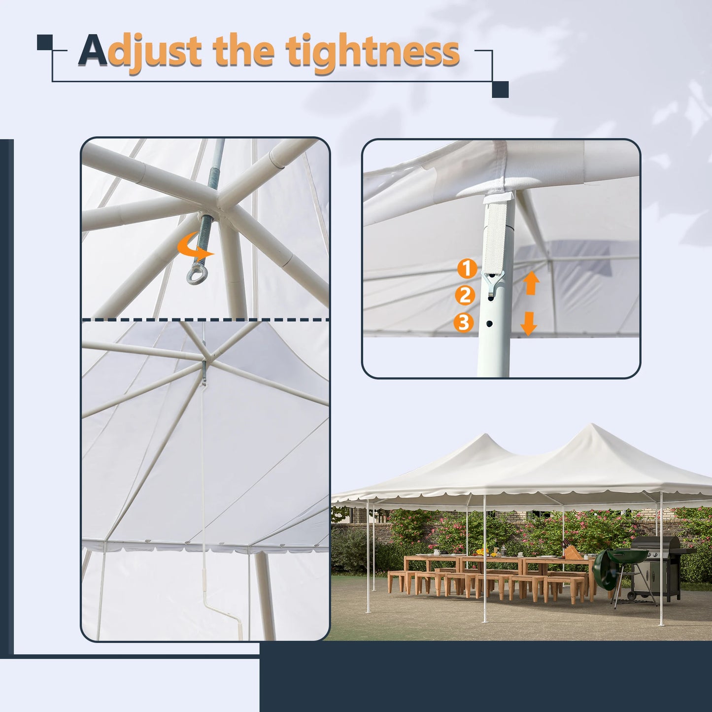 LZBEITEM Party Tent 29x21ft Canopy With Removable Sidewalls