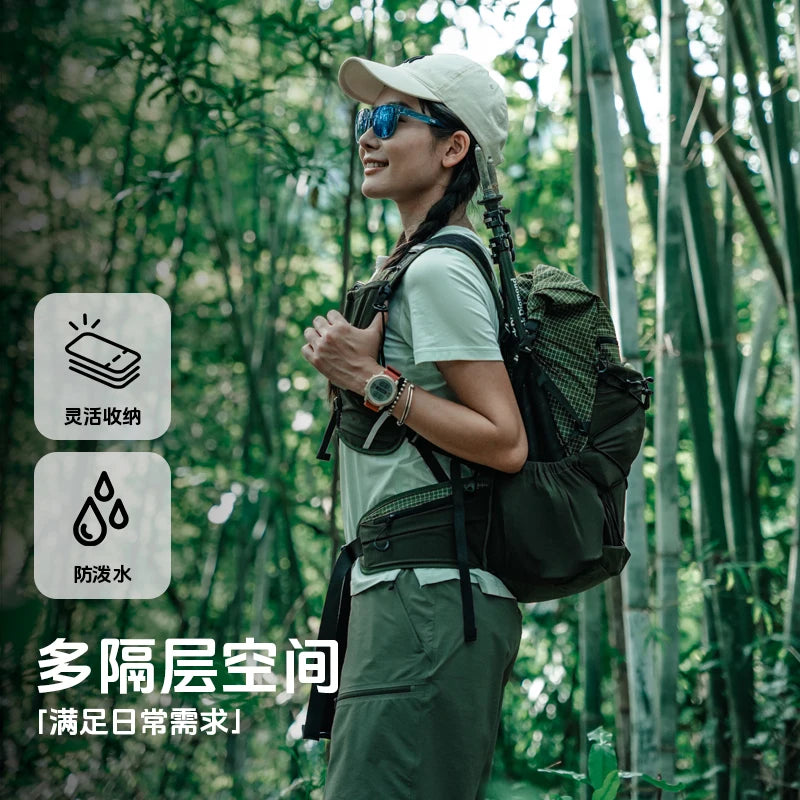 ANMEILU 30L Climbing Outdoor Backpack Ultra-light Climbing Hiking Travel Backpack with Waterproof Bag