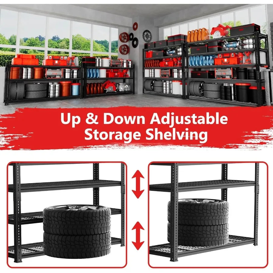 Heavy Duty Garage Storage Shelves 5-Tier Metal Wire Organizer