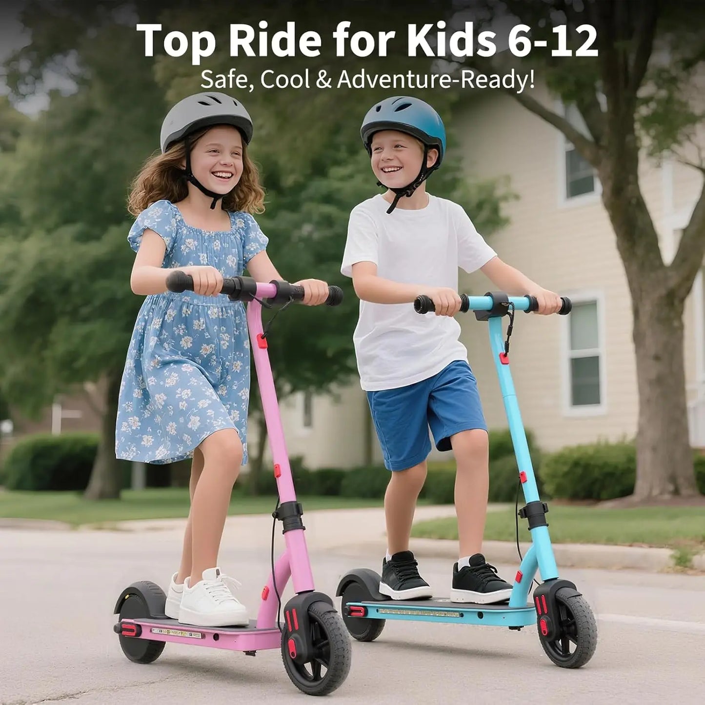 CAROMA Kids Electric Scooter 150W Foldable UL2272 LED Display