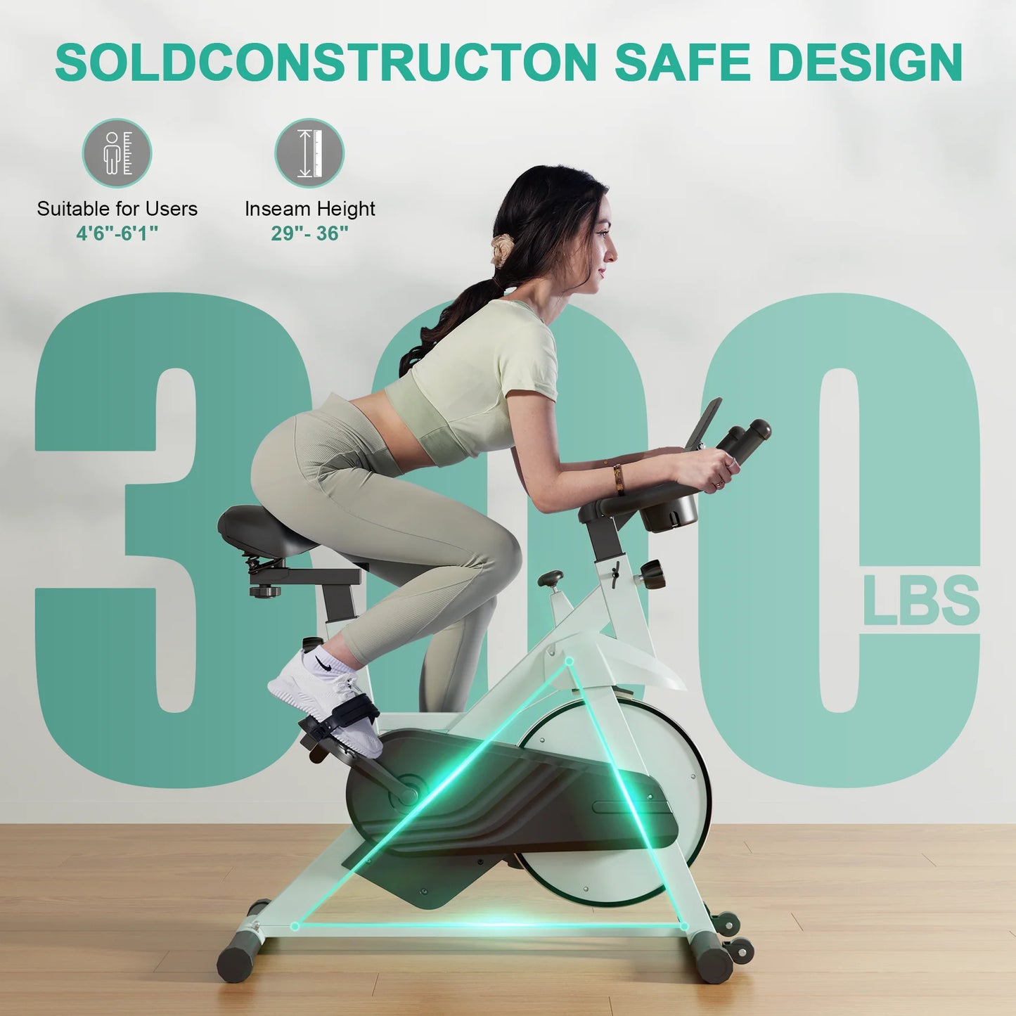 Superun 32 Level Magnetic Resistance Exercise Bike For Home Use