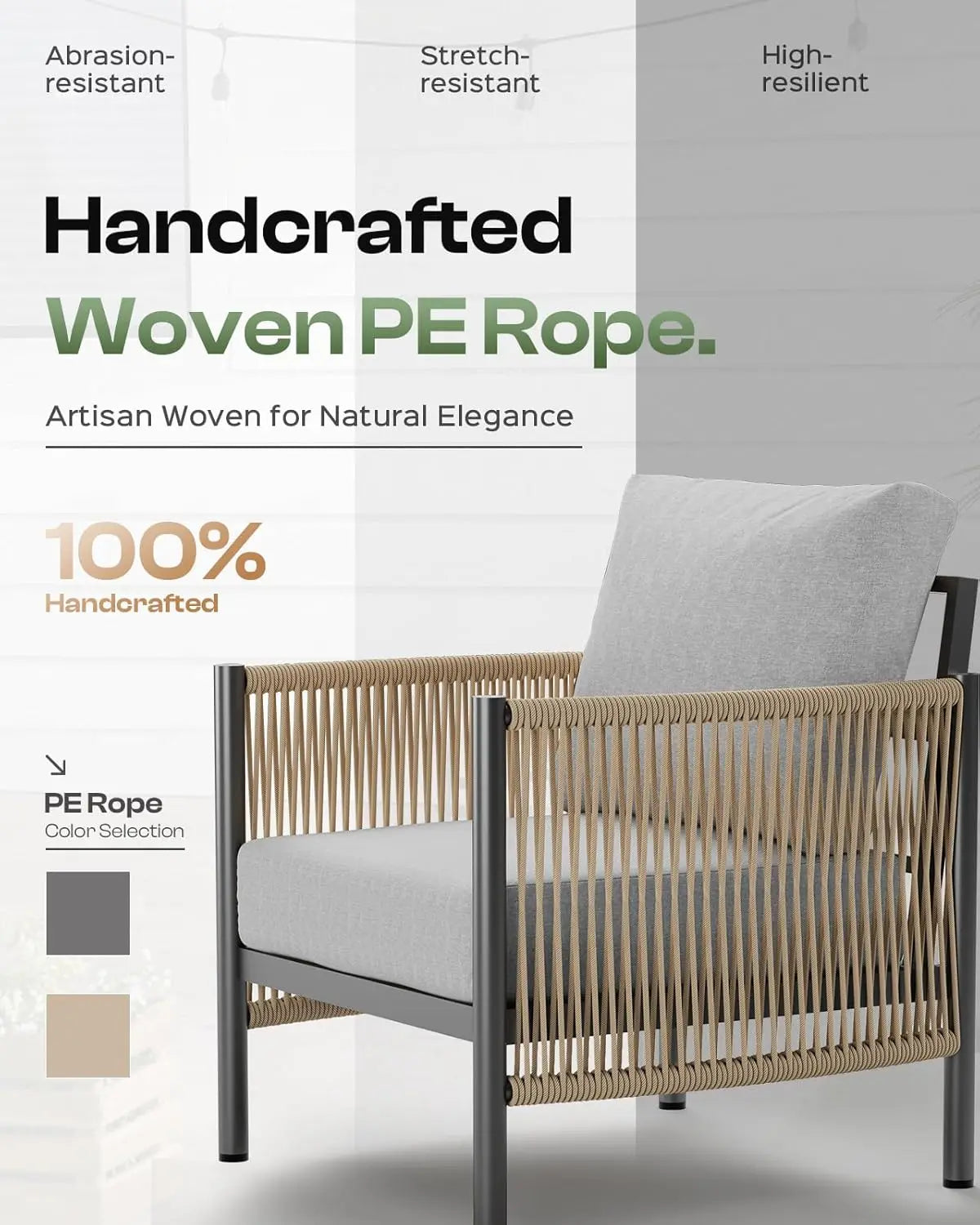 Aluminum Outdoor Patio Furniture Set 4 Piece Sectional