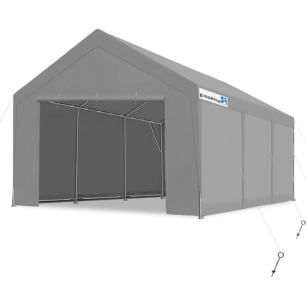 12x20 Feet Heavy Duty Carport With Removable Sidewalls