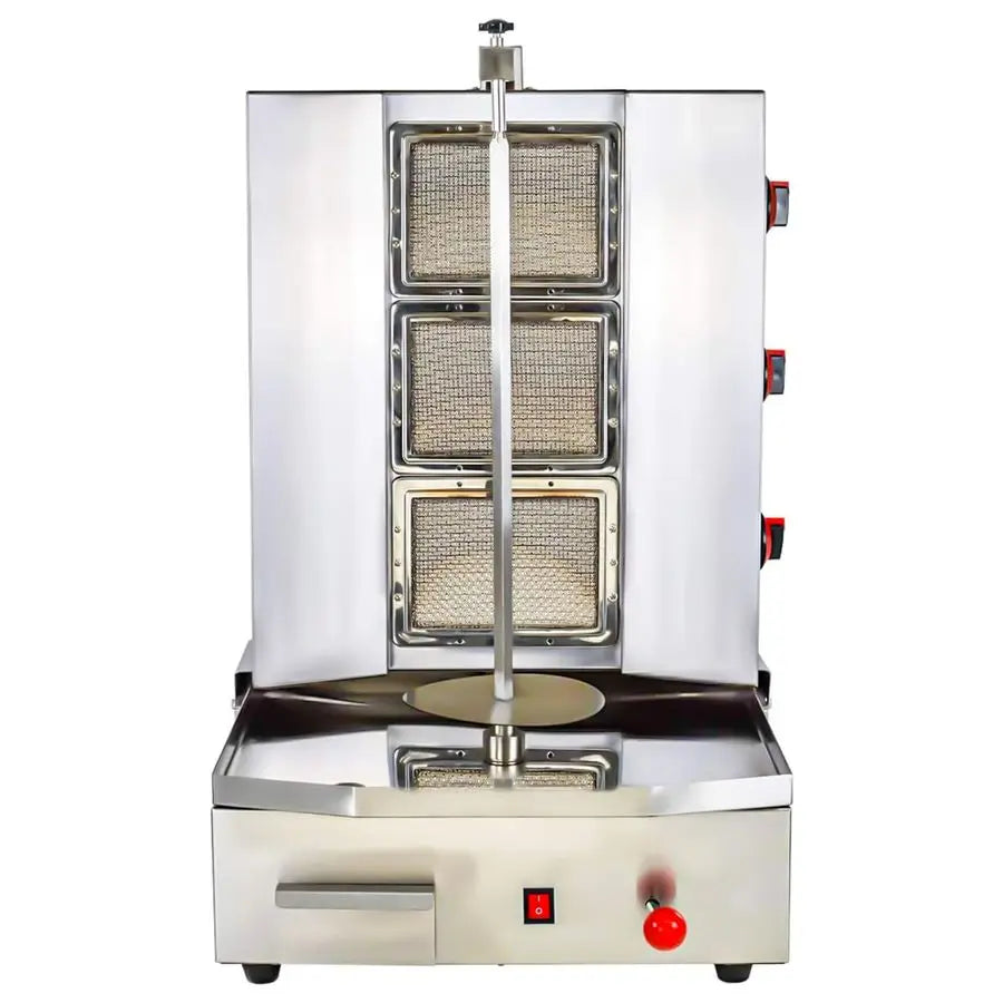 Propane gyro machines Gas Vertical Barbecue Grill Doner Kebab Gyro Grill Rotating Kebab Machine with 3 Burners