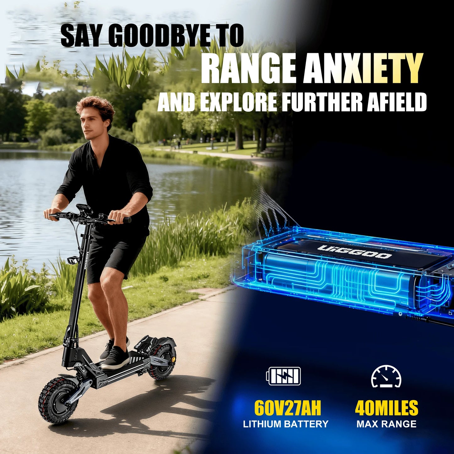 EOEOTWO Dual 4000W Electric Scooter For Adults 45MPH Performance