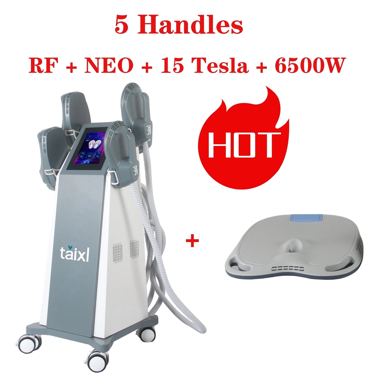 Professional EMS Body Sculpt Machine Fat Burner Body Slimming Muscle Stimulation Therapy with 4 Handles