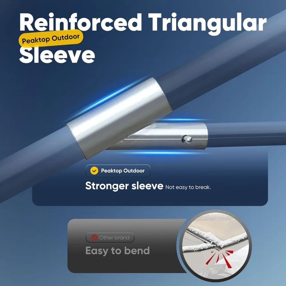 12x20 Feet Heavy Duty Carport With Removable Sidewalls