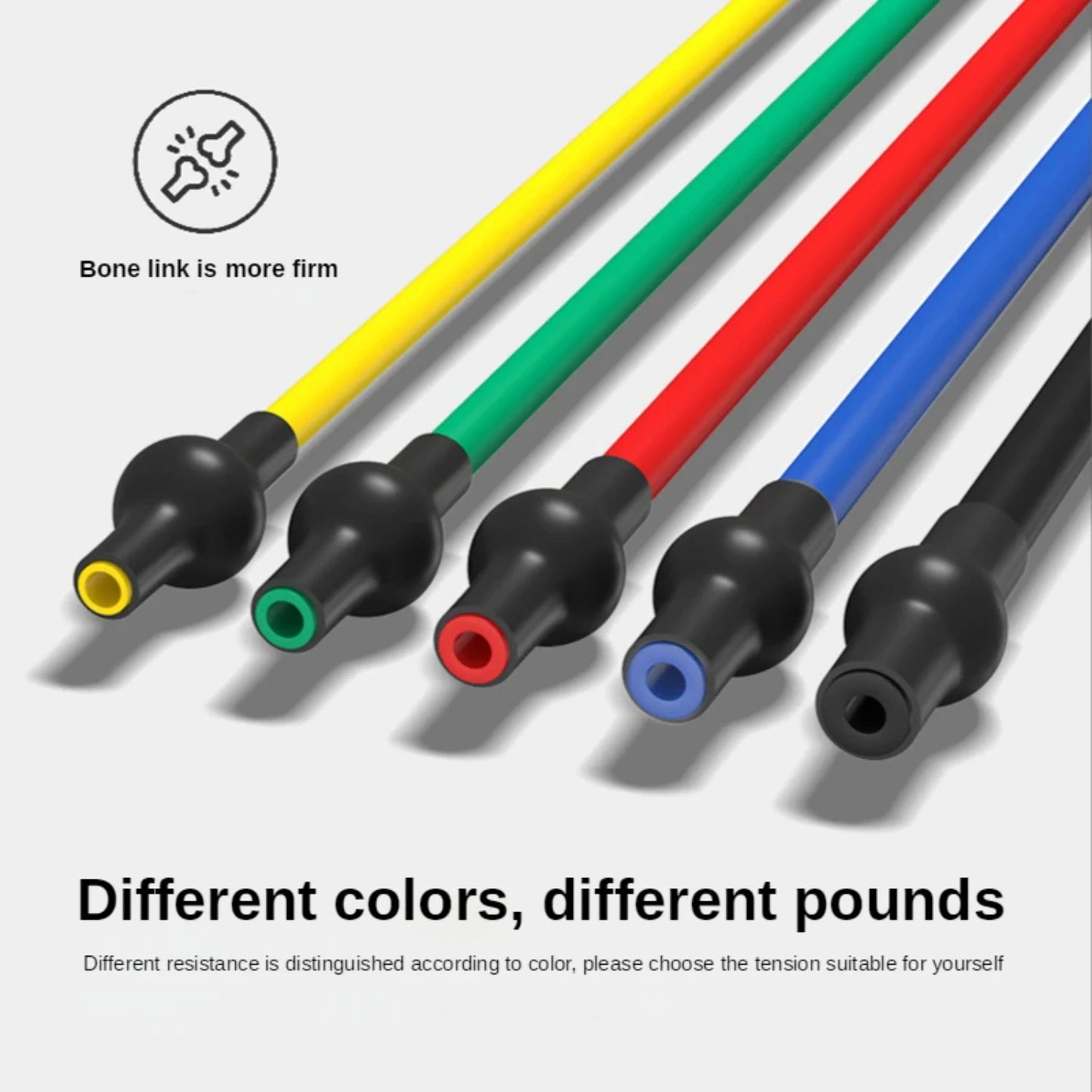 5 Levels Resistance Bands with Handles Yoga Pull Rope Elastic Fitness Exercise Tube Band   Workouts Strength Training