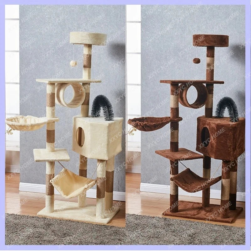 Large Cat Tree Tower With Hammocks And Scratch Pad Deluxe