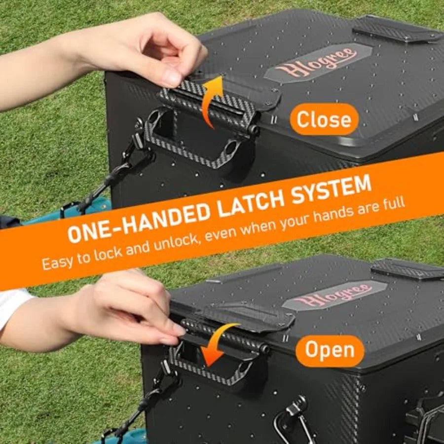 FlexCrate Kayak Tackle Storage Crate With Four Rod Holders